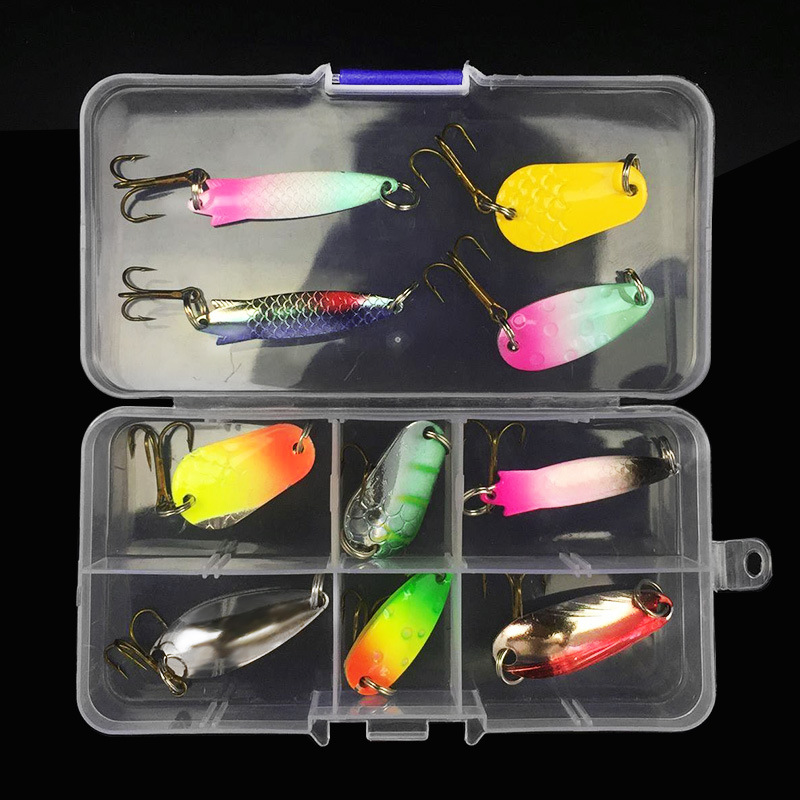 31Pcs Fishing Lures Kit with Fishing Tackle Box Fishing Spoons