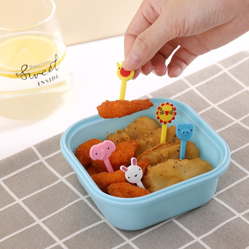 10pcs Cute Bento Kawaii Animal Fruit Picks Food Forks Lunch Box Accessory  Tools!
