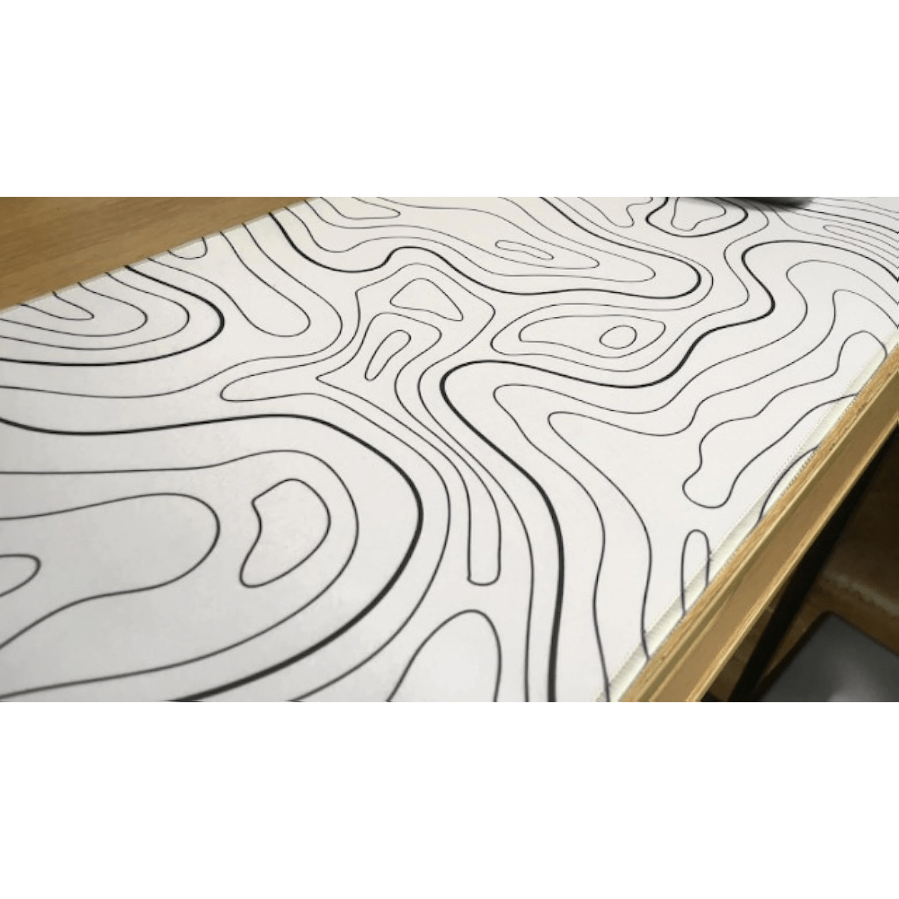 Ovenbird Grand tapis de souris de jeu avec bords surpiqués et imprimé carte  topographique minimaliste - Tapis