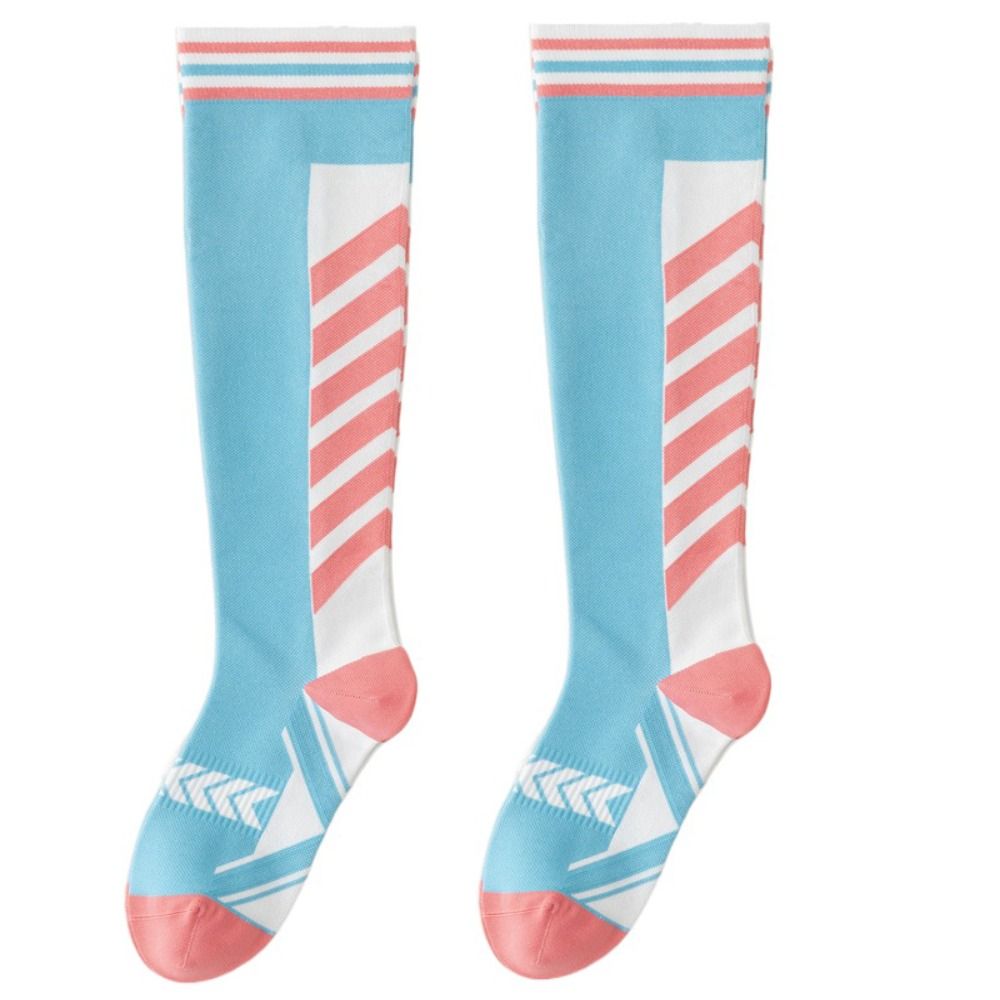 Old School Knee High Sports Socks - White Red