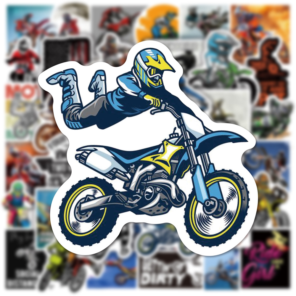 50 Pcs Dirt Bike Motocross Autocollants Cool Room DIY - Temu Canada
