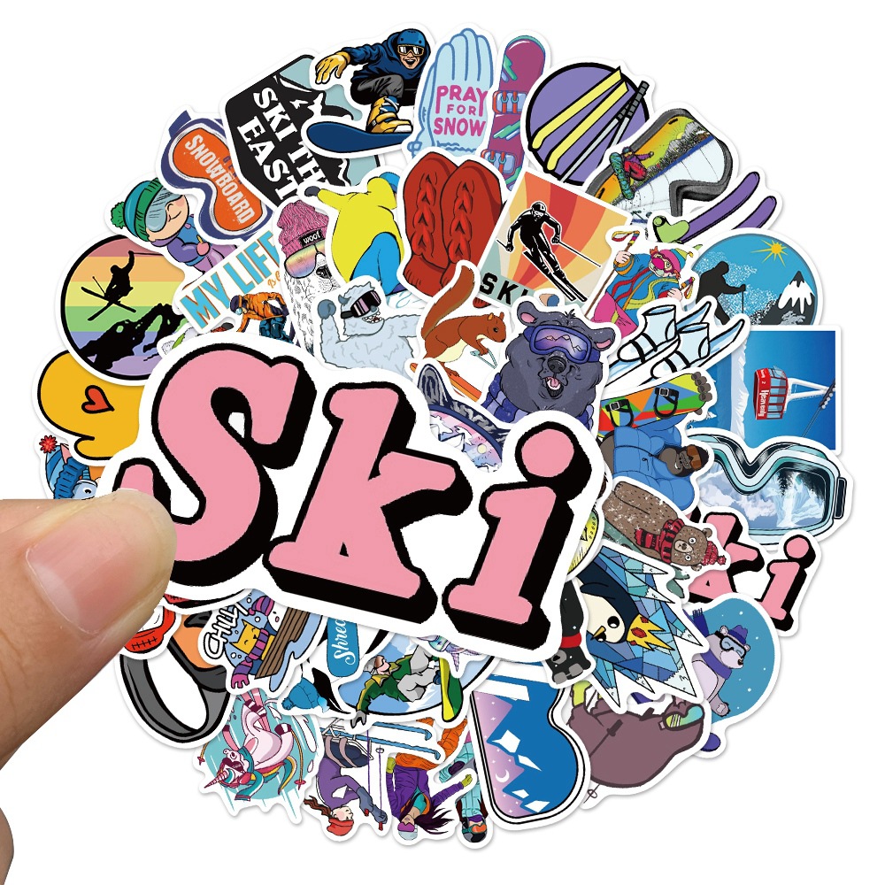 Snowboarding Ski Stickers Cool Room Diy Waterproof - Temu