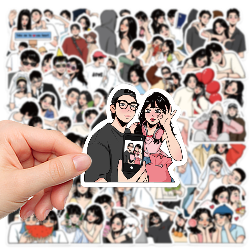 Cartoon Love Guide Stickers Diy Waterproof Decoration - Temu