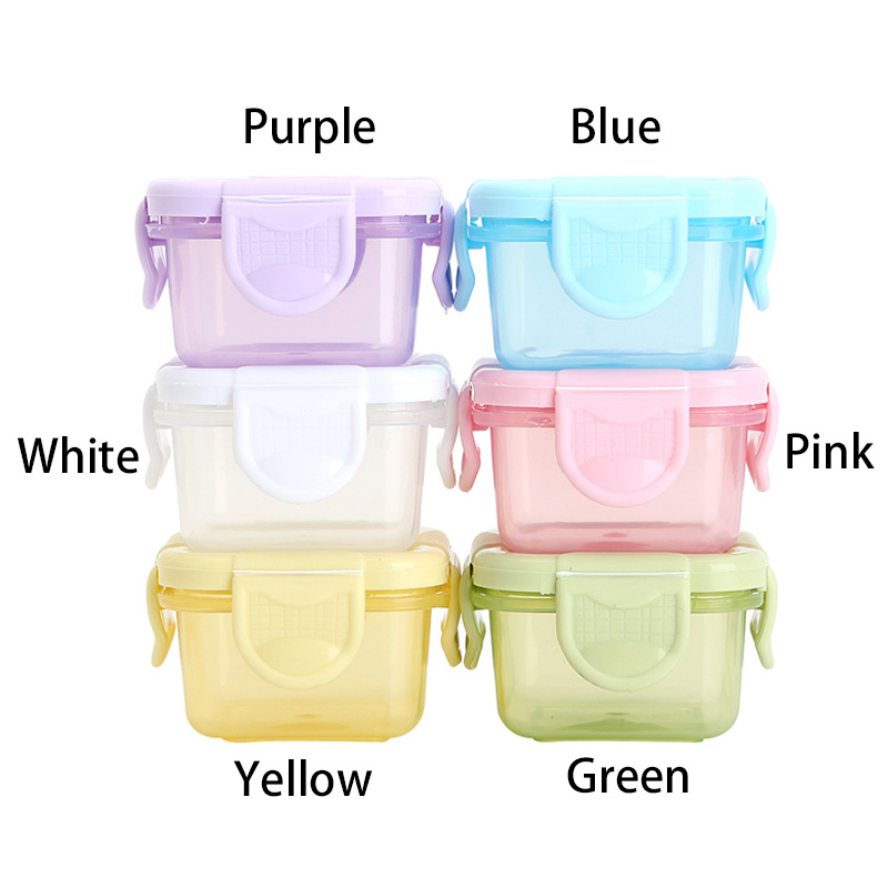 Amytalk Mini Salad Dressing Containers Reusable Plastic Sauce Containers  Small Sauce Condiment Cups with Lid for Lunch Box Picnic Travel (Pink)