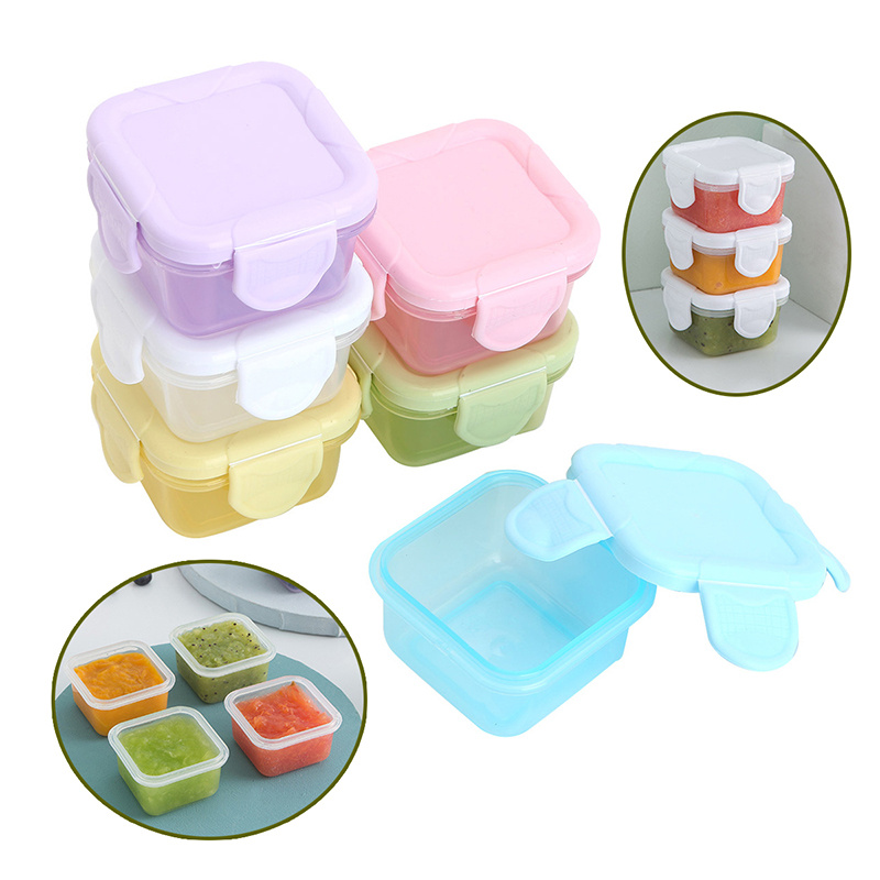 4Pcs/1Pcs 60ML/150ML PP Kitchen Sealing Box Snack Container