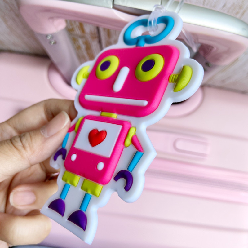 Rainbow and Robot Luggage Handbags Check-in Signs