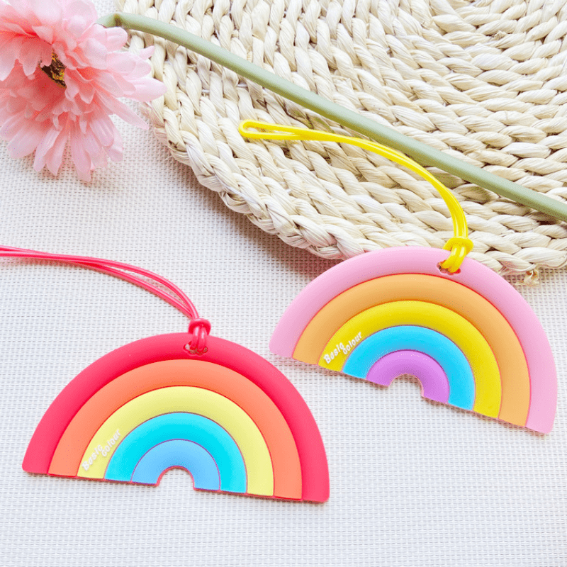 Rainbow and Robot Luggage Handbags Check-in Signs