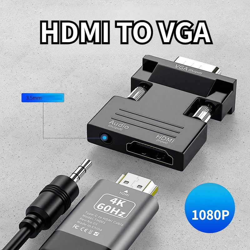 Adaptador HDMI macho a USB C hembra 4k60hz con fábrica de energía