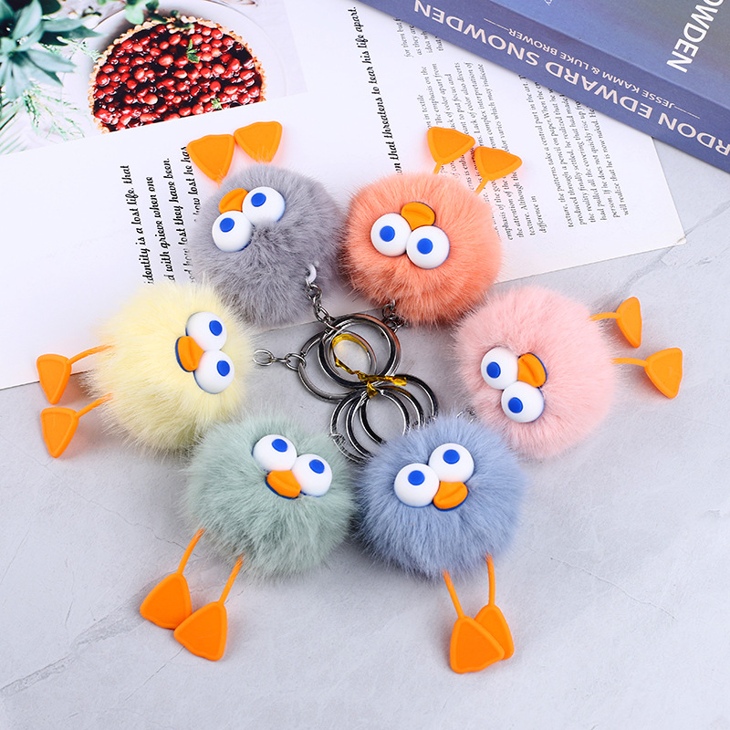 Cute Funny Plush Elf Keychain, Creative Big Eye Hair Duck Doll, Small Gift, Key  Chain, Bag Pendant - Temu