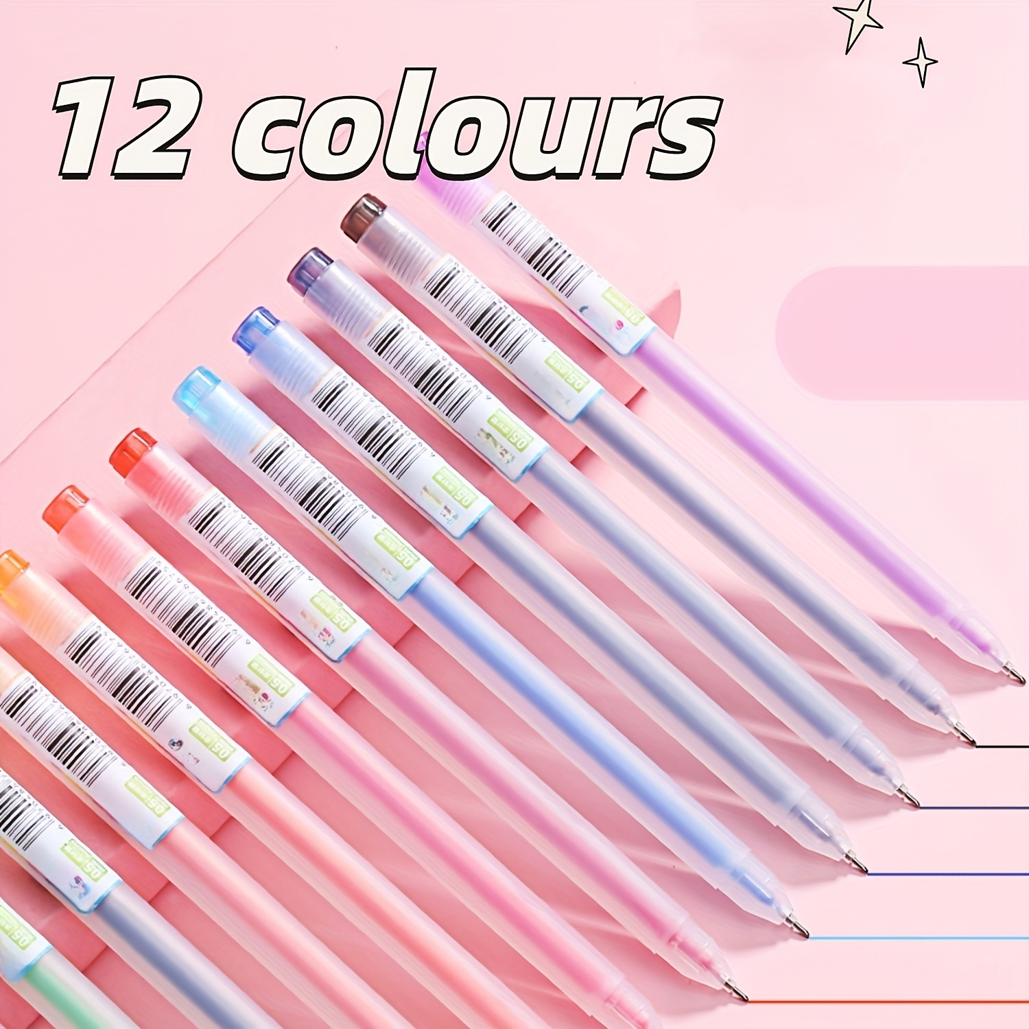 Colored rollerball pens fine point smooth writing gel pens 24PCS Assorted  color pens for journaling supplies Sketching Note taking Coloring Drawing 