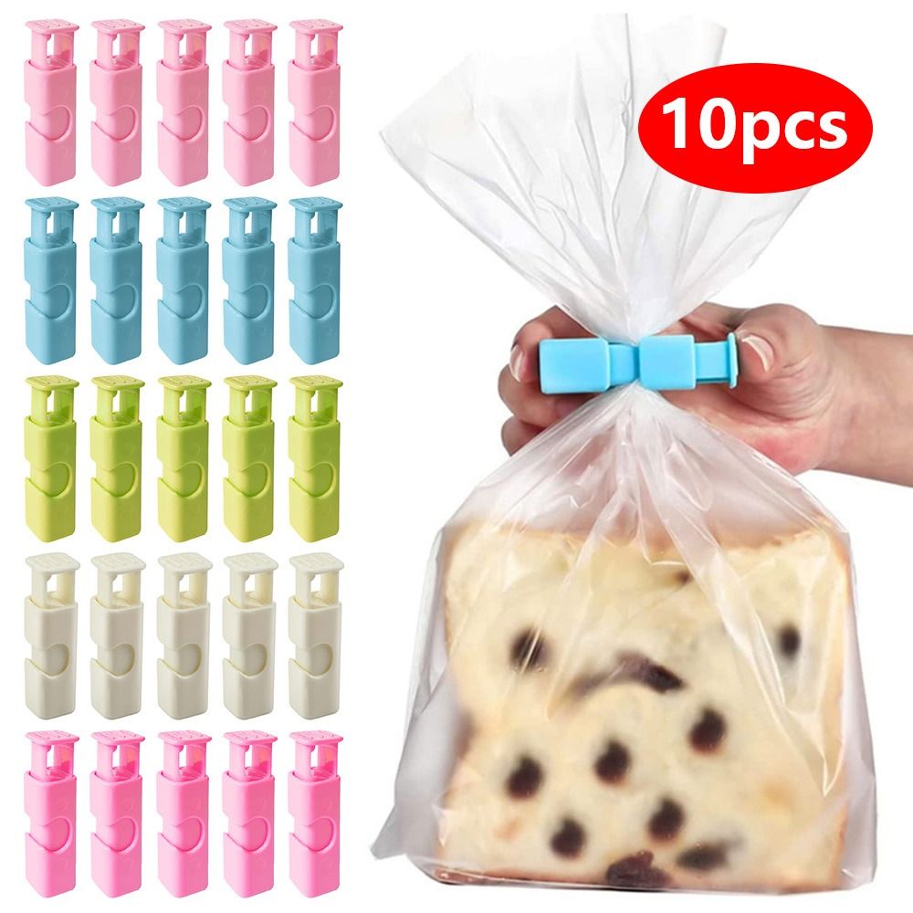 50pcs Snacks Plastic Bag Clips Clamp Bag Closure Sealing Bag Clips Food Closure  Clips
