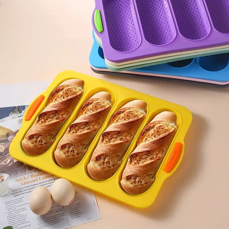 8 Silicone Loaf Mould Tin Non Stick Rectangle Baking Oven Pan