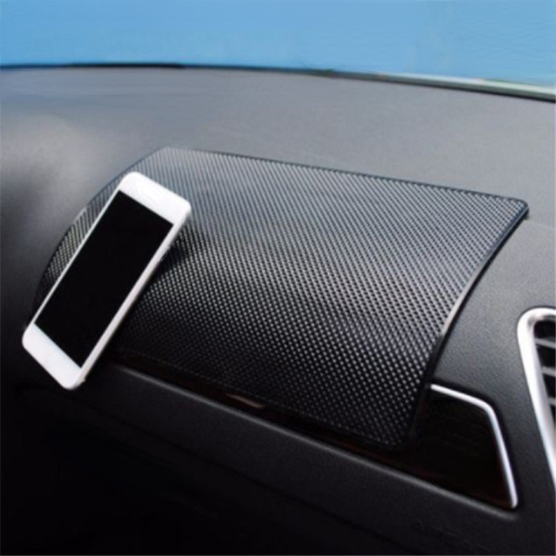 Intérieur de voiture Tapis de rangement pour tableau de bord  multifonctionnel pour voiture Support de téléphone de voiture Pad  antidérapant avec arrêt, Style: cercle bleu rotatif