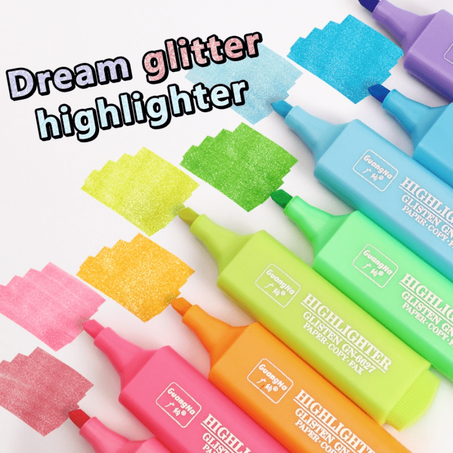 Glitter Highlighter Pen - Temu