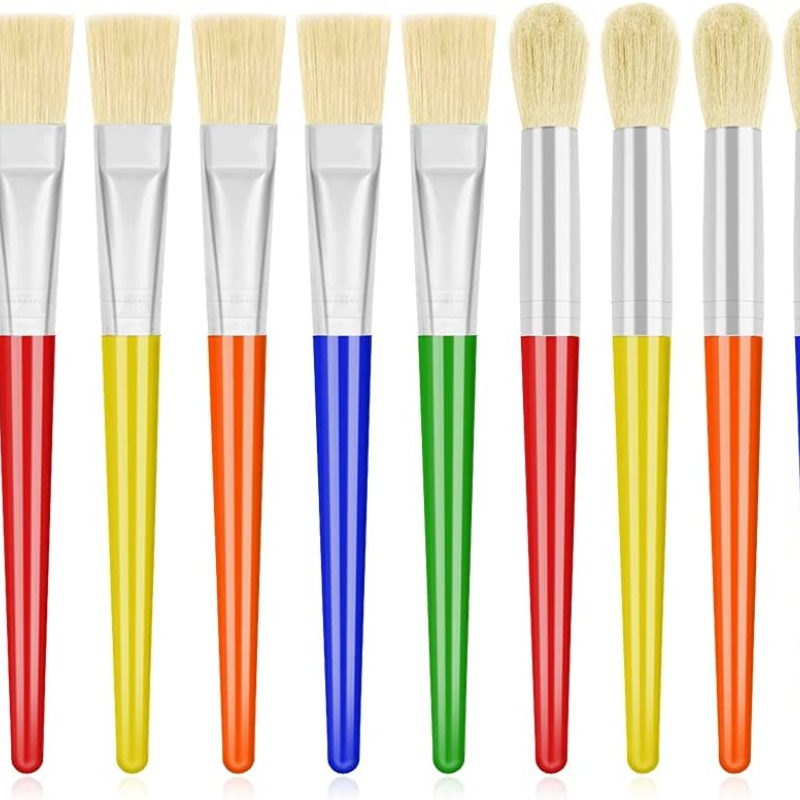 10Pcs Paint Brushes for Kids, Anezus Children Paint Brushes Toddler Large  Chubby Kids Paint Brush Set for Preschool Daycare Classroom Washable Paint
