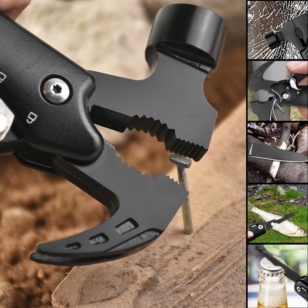 1pc 15 In 1 Multifunctional Hammer, Unique Birthday Gifts For Dad Men, Cool  Gadget Christmas Present Stocking Stuffer, Survival Gear Camping Hammer