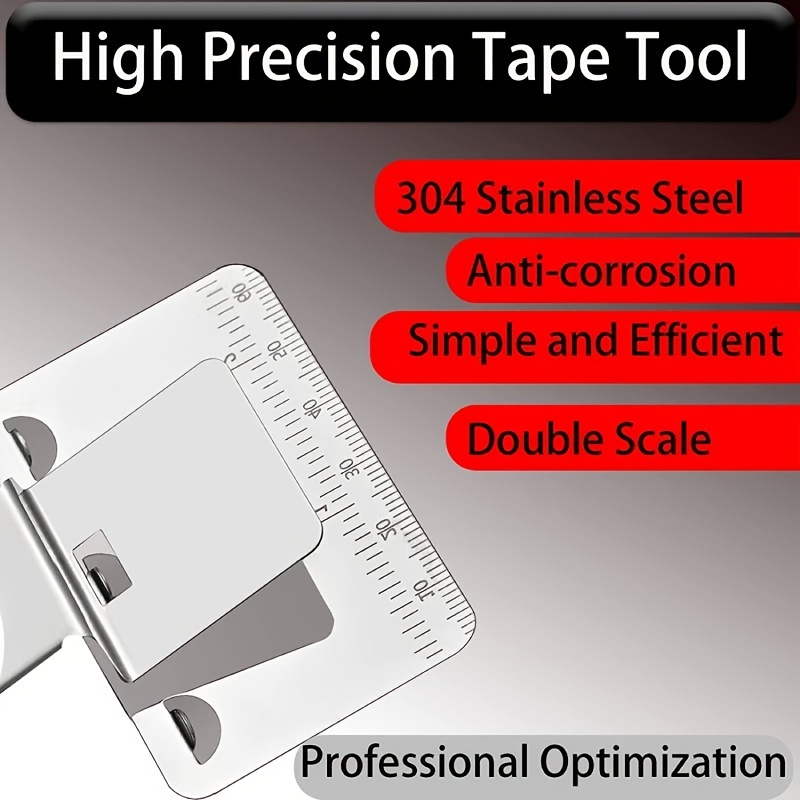 Double Scale Measuring Tape Clip Stainless Steel Corner - Temu