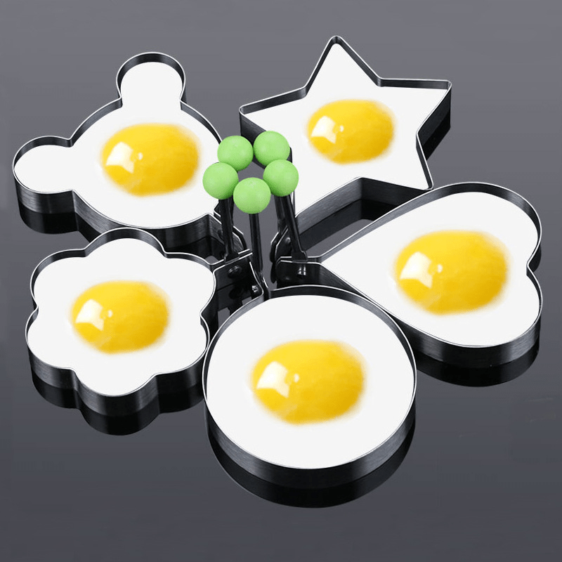 4 Pack Stainless Steel Eggs Maker Non Stick Round Egg Cooker for Cooking  Cooking Rings Shaper for Frying Pancake Sandwiches Metal Handle Household