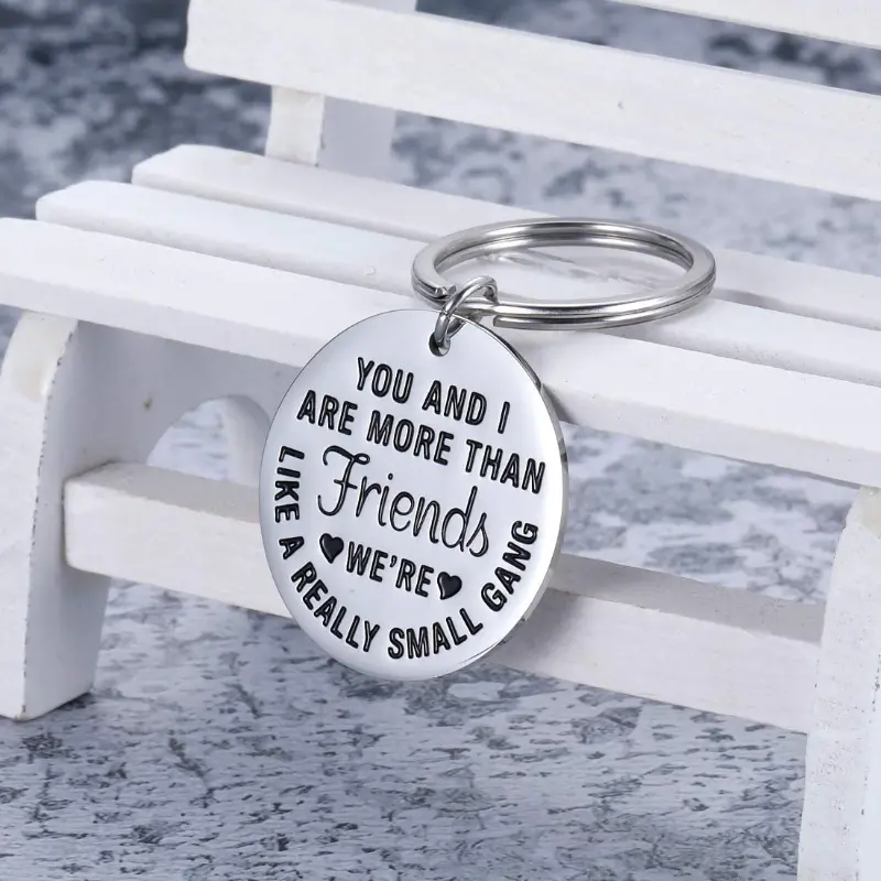 Funny Friendship Keychain Stainless Steel Key Chain Ring Graduation Birthday Christmas Day Gift for BFF Besties,Temu