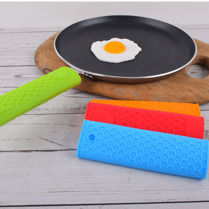 Silicone Hot Handle Holder Cover Set Assist Pan Handle Sleeve Pot Holders Cast  Iron Skillets Handles Grip Covers Non-slip Heat Resistant For Griddles