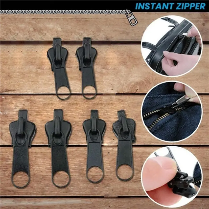 10pcs Universal Slider Instant Fix Zipper Repair Kit Replacement Zipper  Pull Teeth Rescue Zippers Sewing Clothes