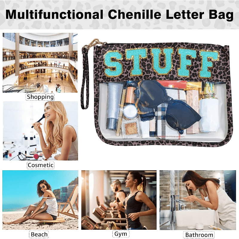 Stadium Clear Bag With Chenille Letter Patch Clear Bag With 