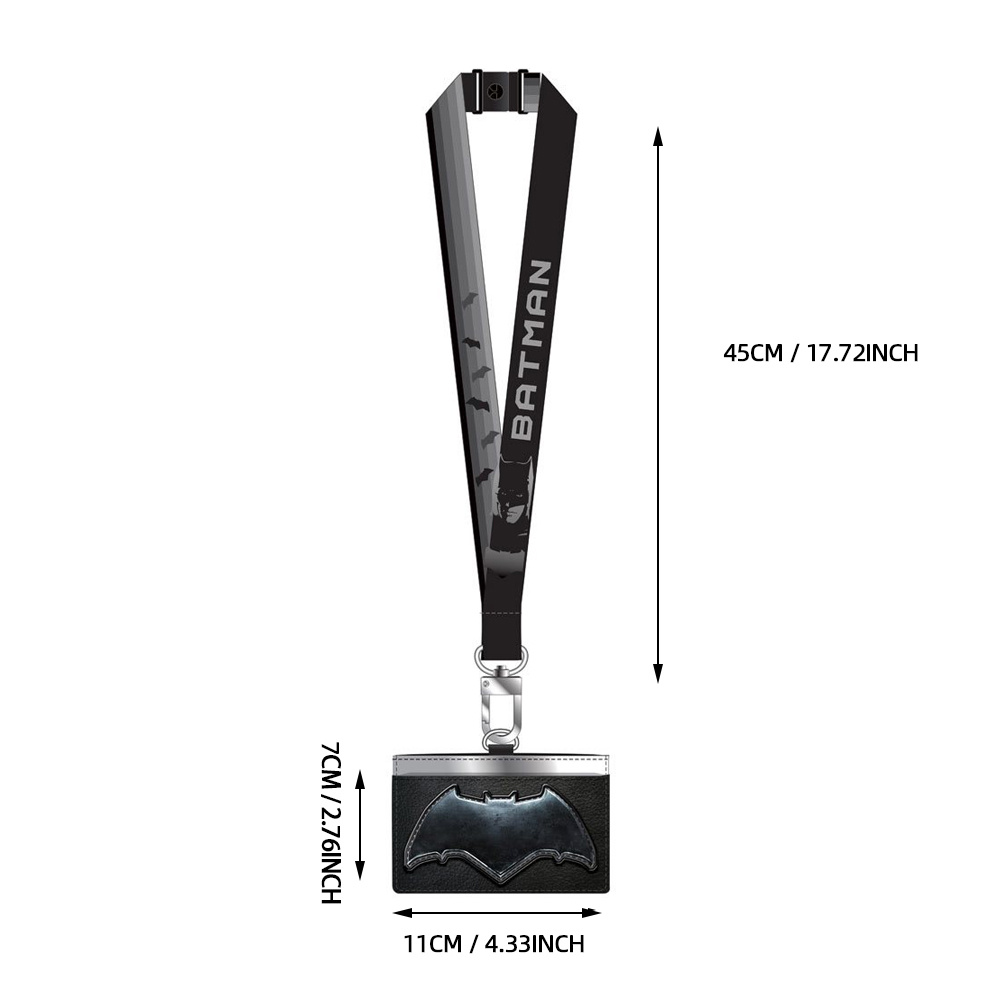 1pc DC Original * Deluxe Lanyard With Card Holder, Keep Your ID Closeby, PU  Card Holder, Commuter Work Card Students Card Holder