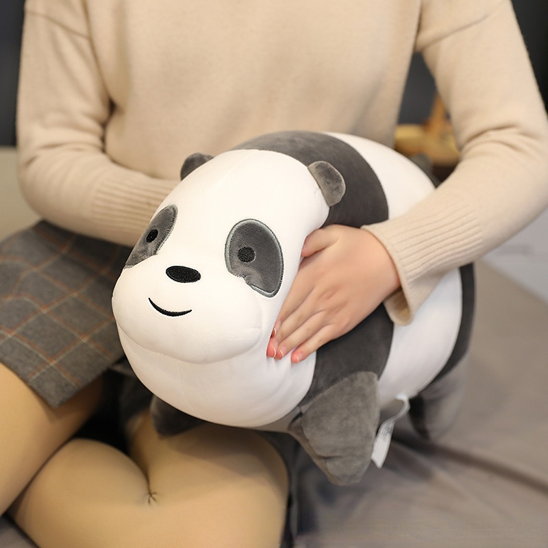 Peluche de oso Panda gigante para bebé, muñeco de peluche suave Kawaii,  almohada de cojín de dibujos animados, decoración de cama para el hogar,  regalos para niños, 120cmLying Panda80cm Fivean unisex