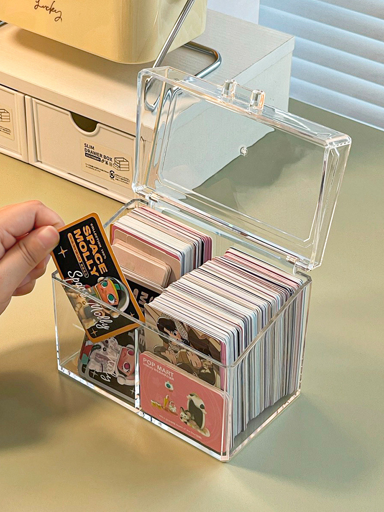 Mini Clear Storage Box Scrapbook Sticker Transparent Storage - Temu