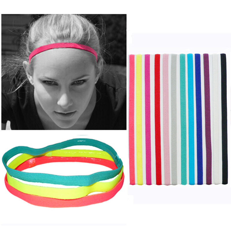 

4pcs/6pcs Non-slip Elastic Headband Soild Color Simple Hair Band Hair Accessories For Running Yoga Sports Workout Wear