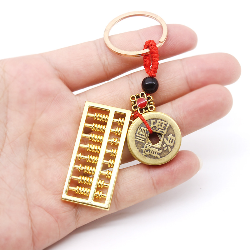 creative coin abacus golden keychain pendant portable - Temu Australia