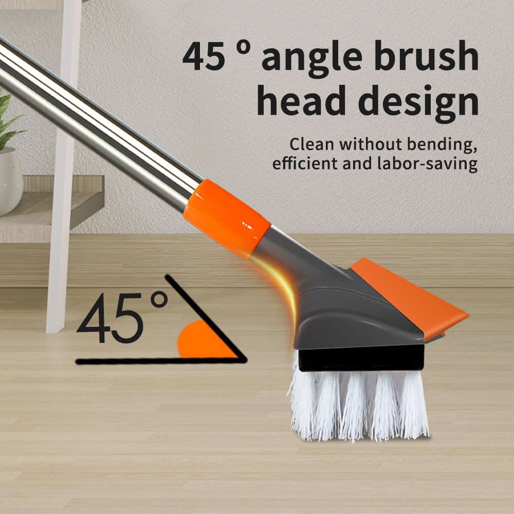 Floor Scrub Brush Long Handle 1 Scrape Brush Stiff Bristle Shower Scrubber  For Cleaning Patio Bathroom Garage Kitchen Wall Deck Tub Tile - Temu