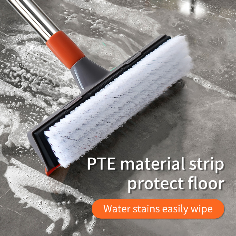 Floor Scrub Brush Long Handle 1 Scrape Brush Stiff Bristle Shower Scrubber  For Cleaning Patio Bathroom Garage Kitchen Wall Deck Tub Tile - Temu
