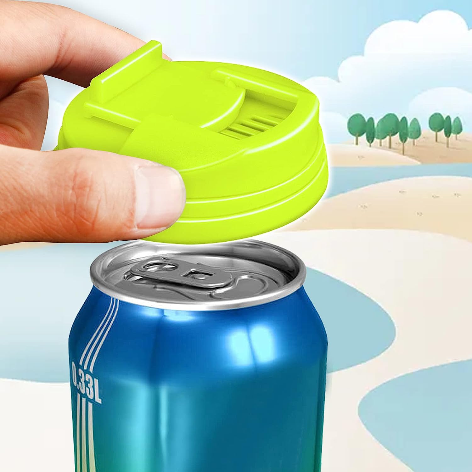 Beverage Can Covers Reusable Leakproof Drink Can Lids - Temu