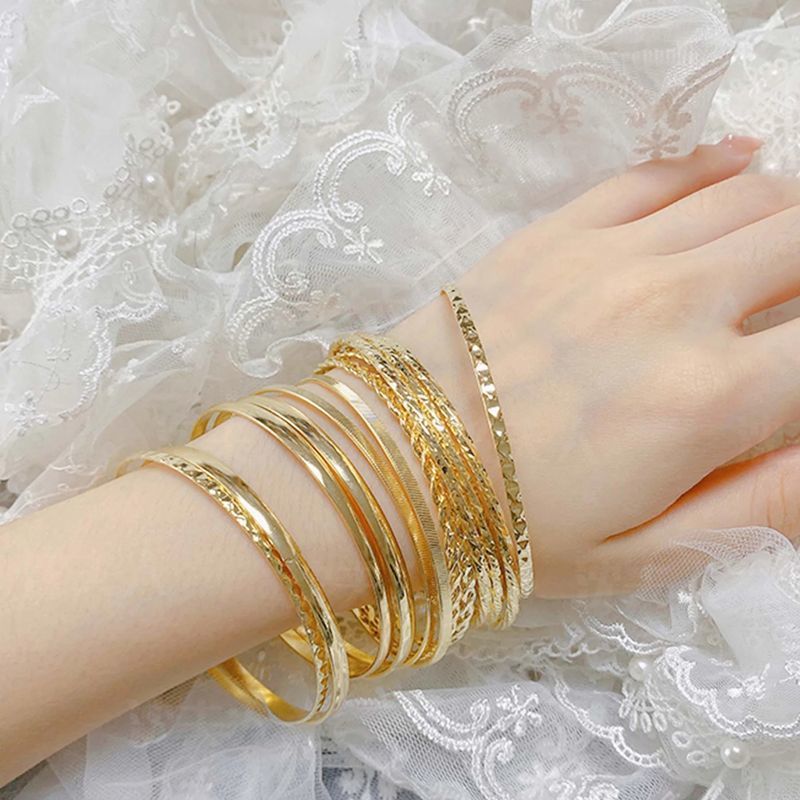 Spring Bangles Bracelet Set Adjustable Hand Jewelry - Temu