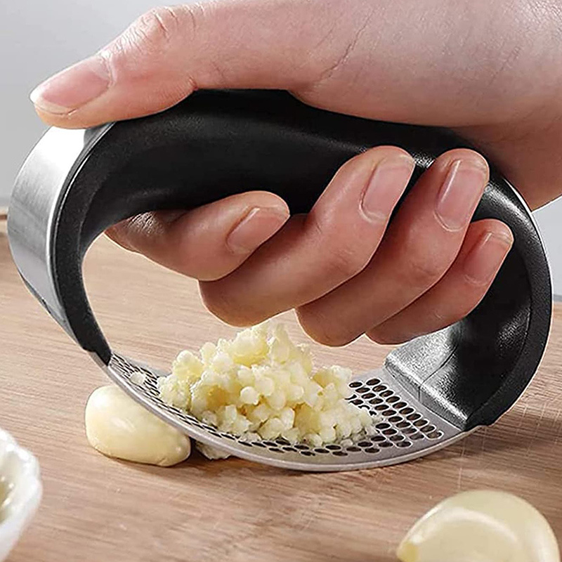 stainless steel garlic press and peeler easy to use manual garlic masher for fresh garlic paste and minced garlic kitchen tool for cooking and meal prep details 7