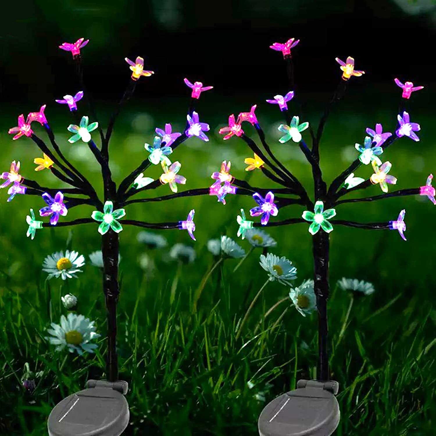 ソーラーチェリーフラワーライト1個、庭を明るくする、庭パティオ庭芝生ポーチ通路装飾用 全員に割引 Temu Japan