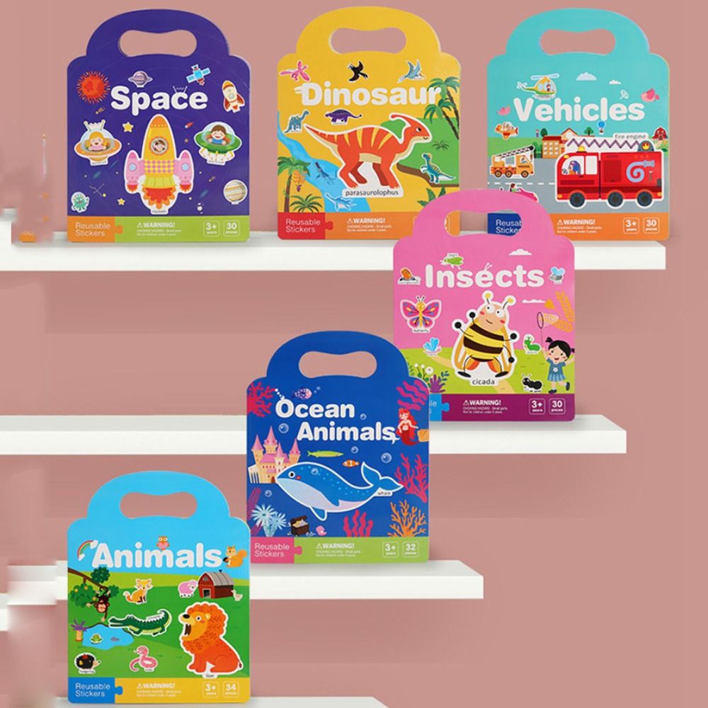 Libro De Pegatinas Para Niños Pegatinas reutilizables para niños libros  juegos de rompecabezas para niños juguete de aprendizaje educativo temprano  Sywqhk libre de BPA