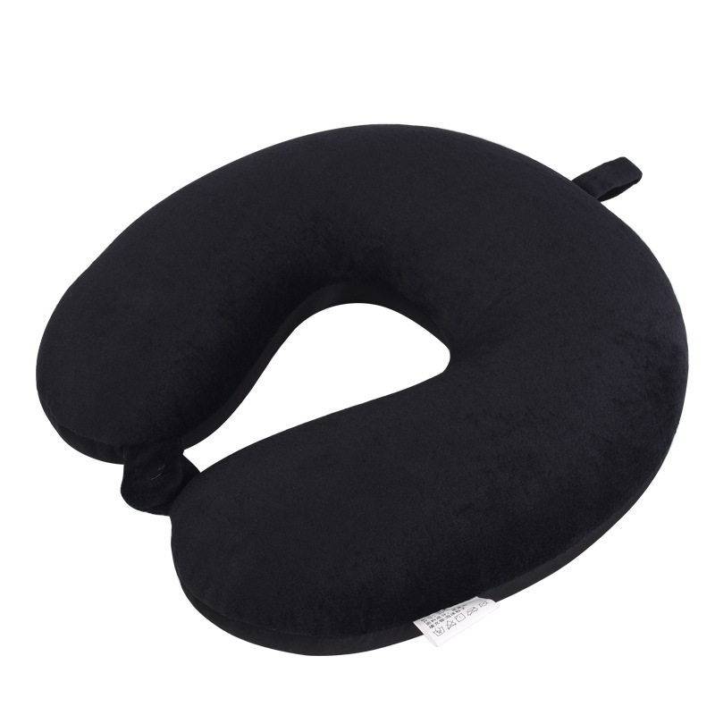 Almohada de viaje de espuma viscoelástica para el cuello, almohada suave  para dormir, almohada de cuello en forma de U con funda de microfibra