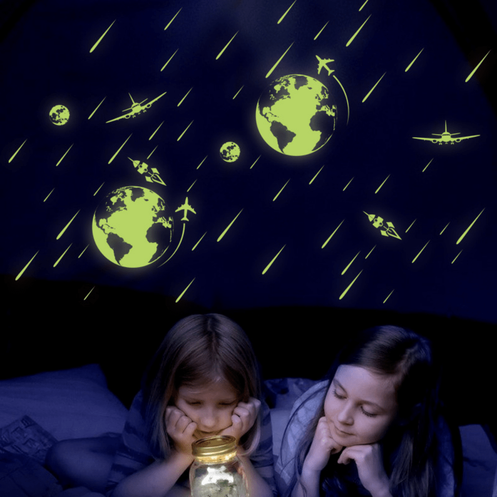 TRIP Licorne Étoile Lumineuse Plafond Stickers Muraux-Étoile Fluorescente,Arc  en Ciel Décoration Chambre Enfant et Fille