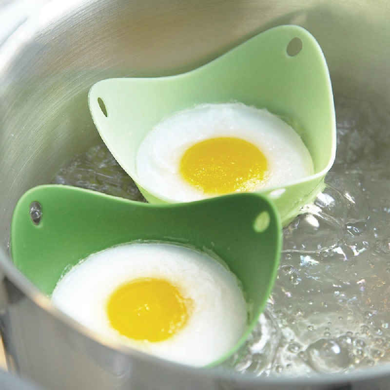 Egg Poacher - Silicone Egg Poaching Cups For Microwave or Stovetop