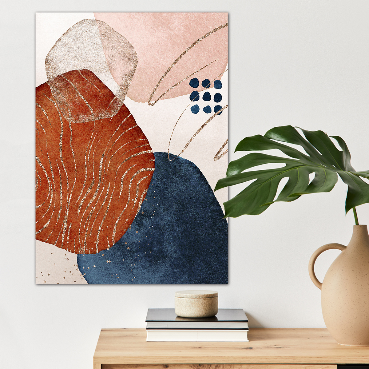

1pc Canvas Wall Art For Home Decor, Boho Style Abstract Modern Poster, Canvas Prints For Living Room Bedroom Kitchen Office Cafe Decor, Perfect Gift And Decoration, No Frame