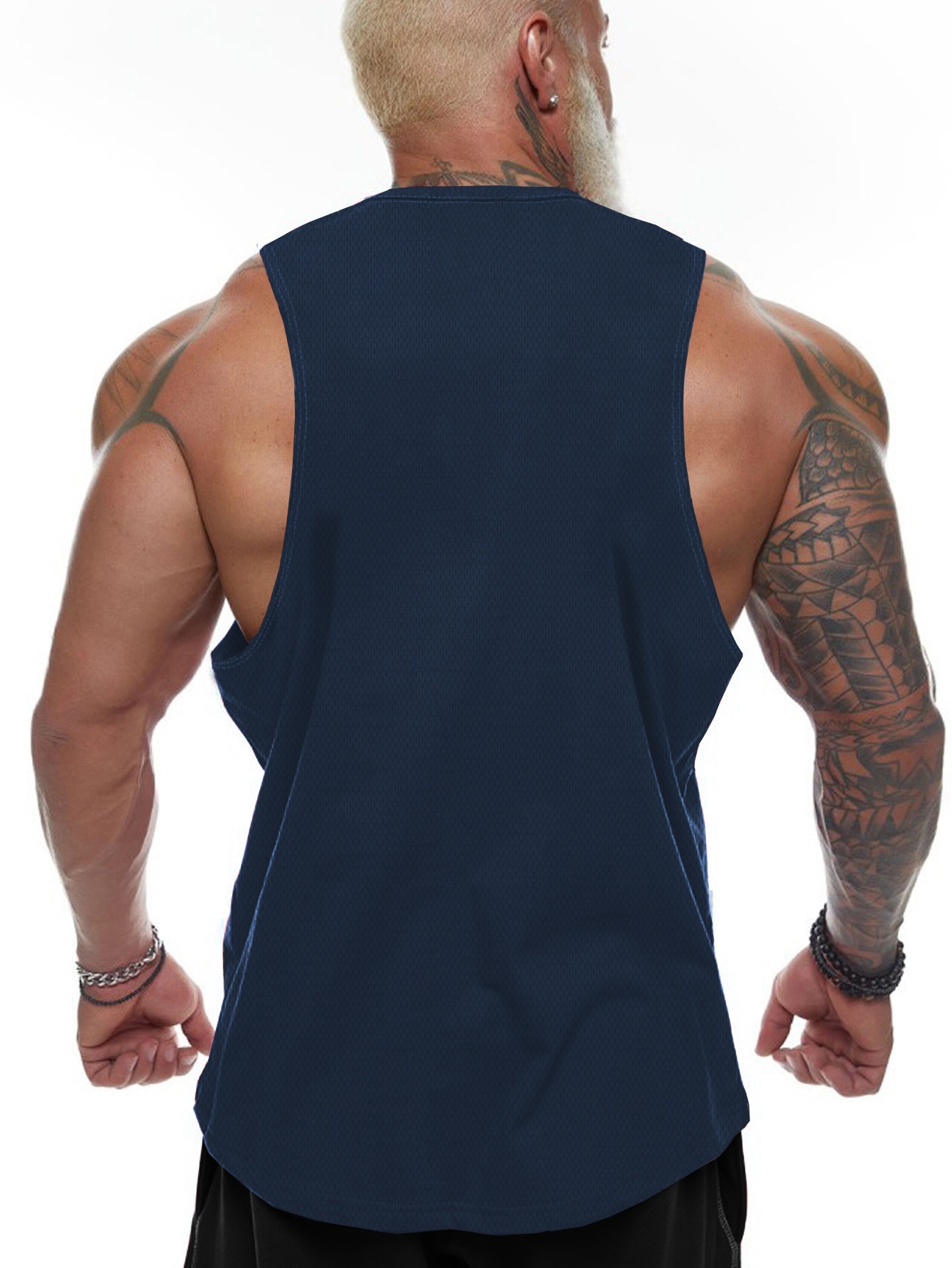  Camiseta sin mangas para hombre, hecha en Estados Unidos,  triblend y espalda en Y, para levantamiento de pesas, culturismo, gimnasio,  Mezcla triple gris : Deportes y Actividades al Aire Libre