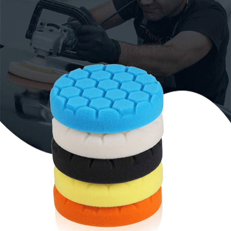 3pcs 5 inch Polishing Pads, 5'' Orbital Buffer Pads Hook and Loop Buffing  Pads, Foam Polish Pad for Compounding, Polishing and Waxing, for 5''  Backing