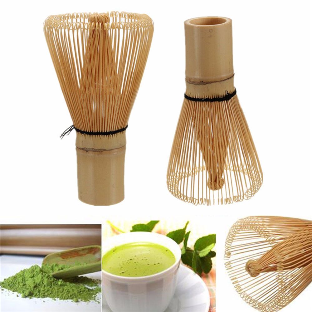 Natural Bamboo Tea Whisk Chasen Preparing Matcha Powder Brush Tool(80  Prongs)