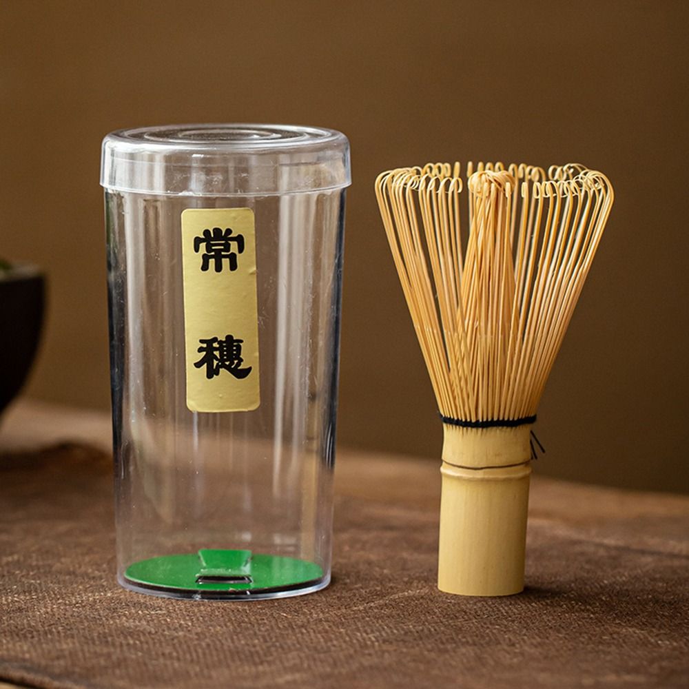 Natural Bamboo Tea Whisk Chasen Preparing Matcha Powder Brush Tool(80  Prongs)