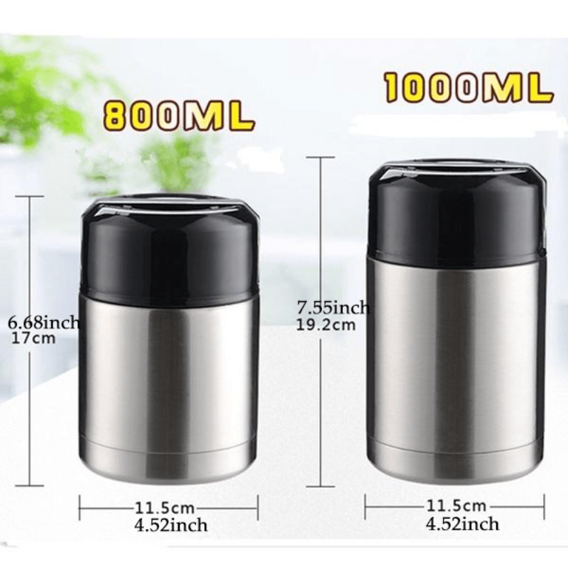 Large Capacity Lunch Box, Portable Stainless Steel Food Soup Containers,  Vacuum Flasks, Thermocup, Flask Insulated Food Jar Wide Mouth Food Flasks,  For Teenagers And Workers At School, Classroom, Canteen, Back School 