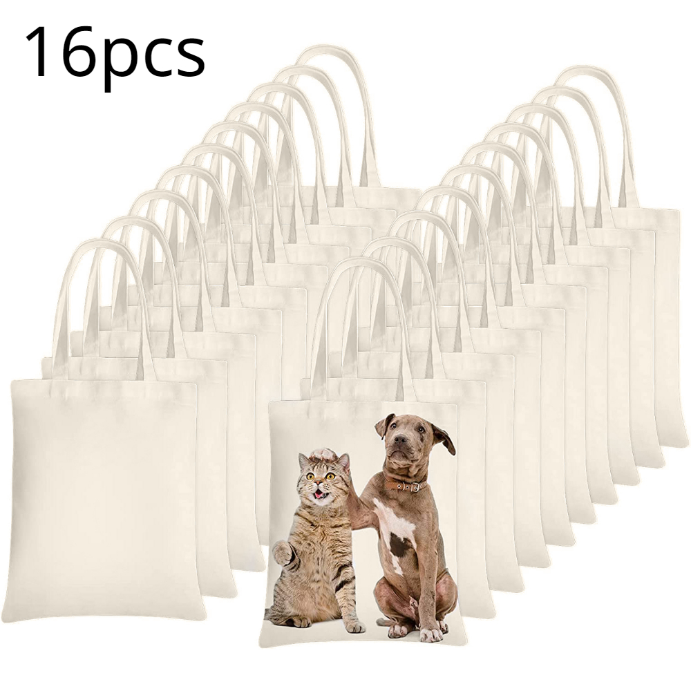 Canvas Sublimation Tote Bags Blanks Sublimation Blank Bag - Temu