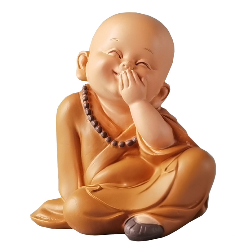 Vilead Sandstone Resin Cute Sleepy Monk Figurines Interior - Temu