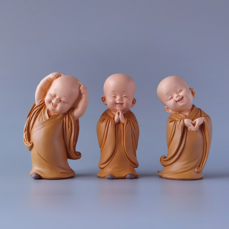 1pc Mini Figurine Monje Estatua Buda Muñecas Hechas Mano - Temu